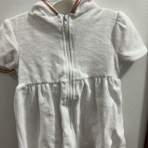 White Hooded swim cover up